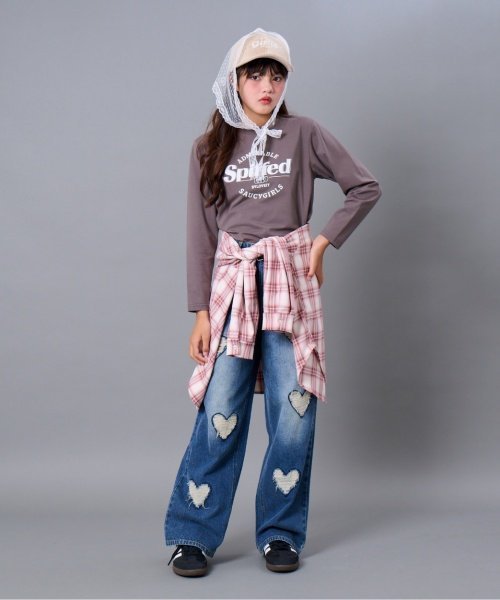 by LOVEiT 長袖ロゴTシャツ ナルミヤオンライン トップス カットソー・Tシャツ ブルー ホワイト ピンク グレーのサムネイル