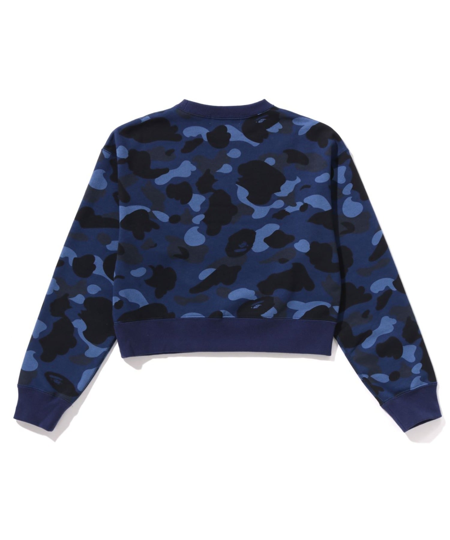 A BATHING APE (W)COLOR CAMO CROPPED CREWNECK SWEATSHIRT ア ベイシング エイプ トップス スウェット・トレーナー ピンク ネイビー【送料無料】