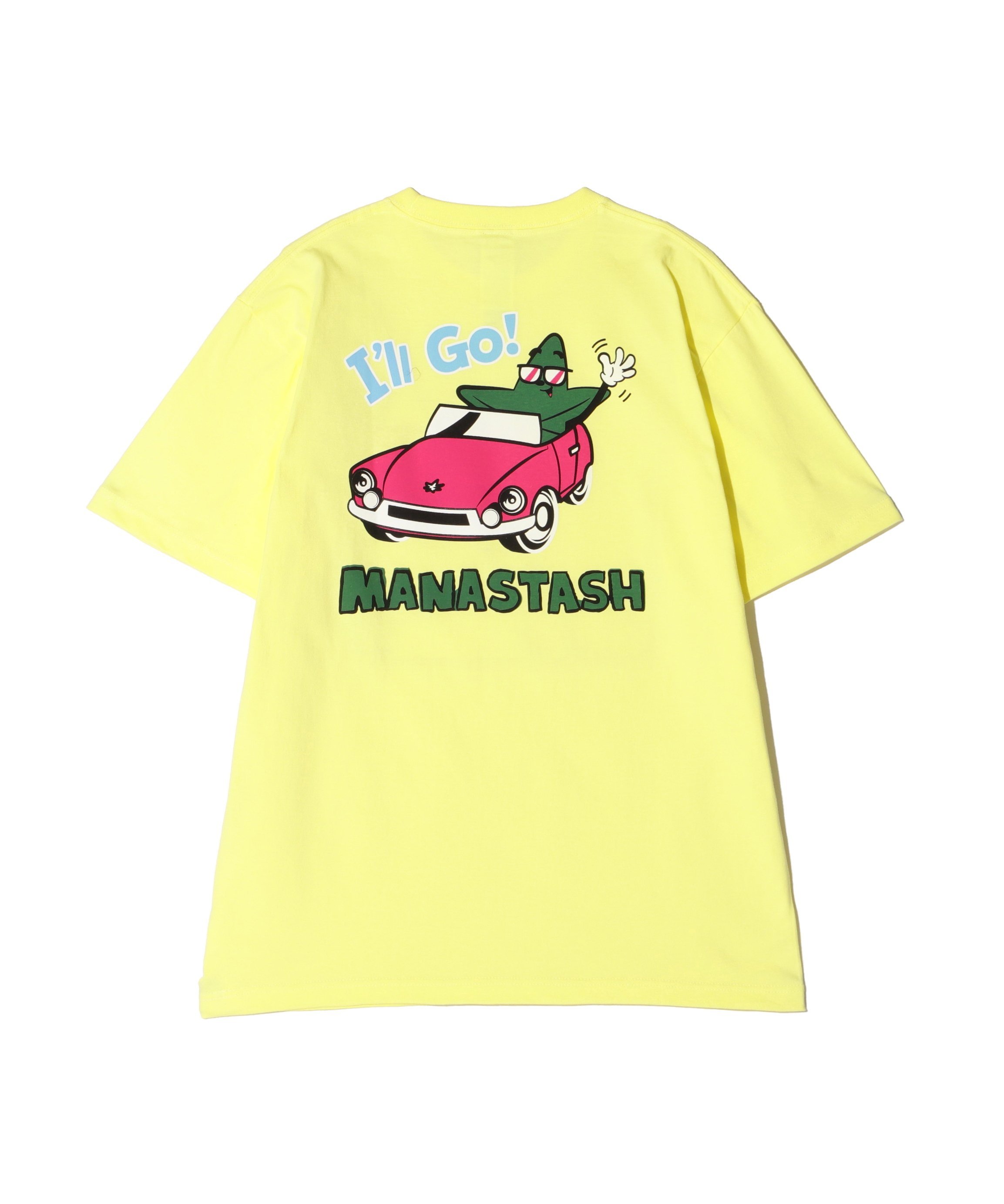 MANASTASH MANASTASH/マナスタッシュ/ODJ TEE I'LL GO! マナスタッシュ トップス カットソー・Tシャツ ホワイト イエロー【送料無料】