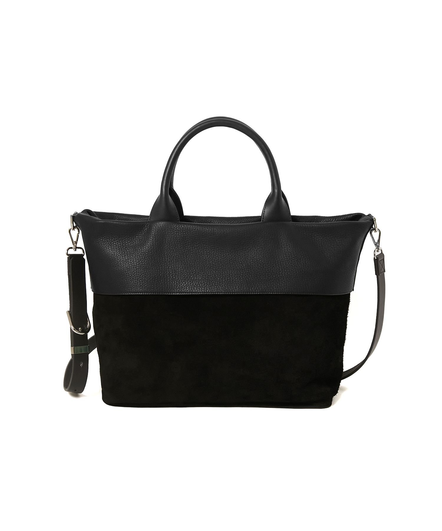 N.HOOLYWOOD COMPILE LEATHER TOTE BAG エヌ．ハリウッド バッグ トートバッグ ブラック【送料無料】