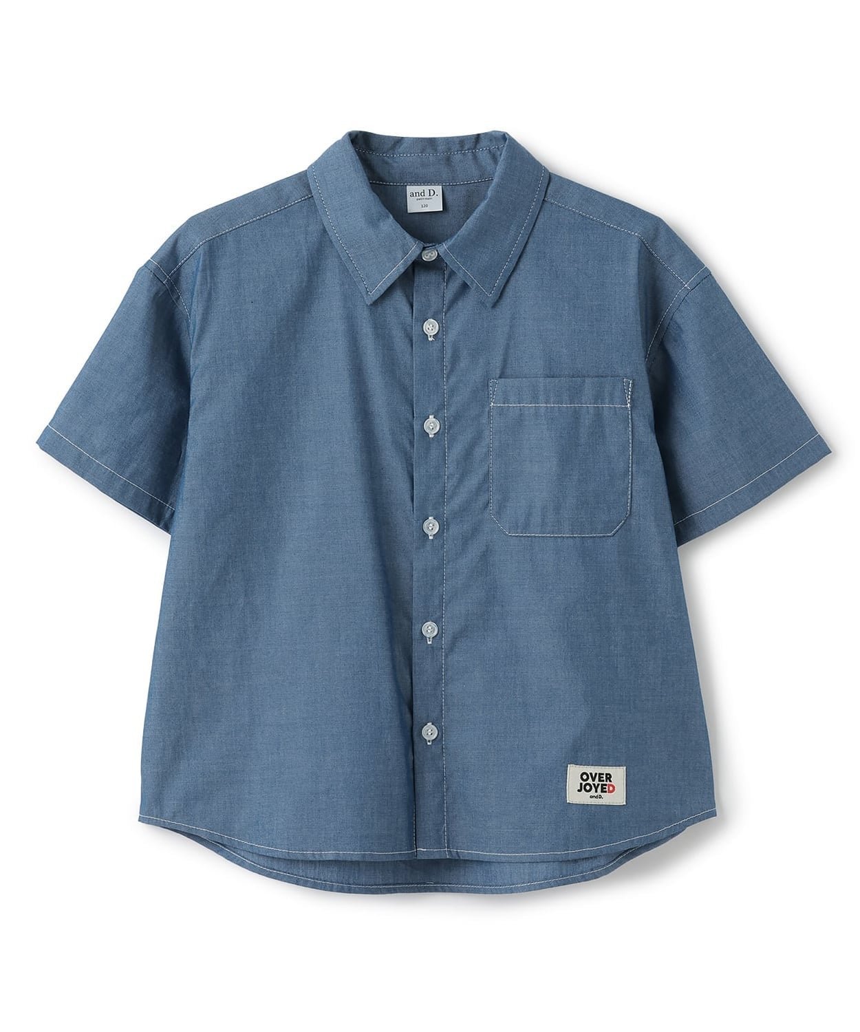 Short Sleeves - and D.petitmain アソート半袖ワイドシャツ ナルミヤオンライン トップス シャツ・ブラウス グリーン ベージュ ネイビー
