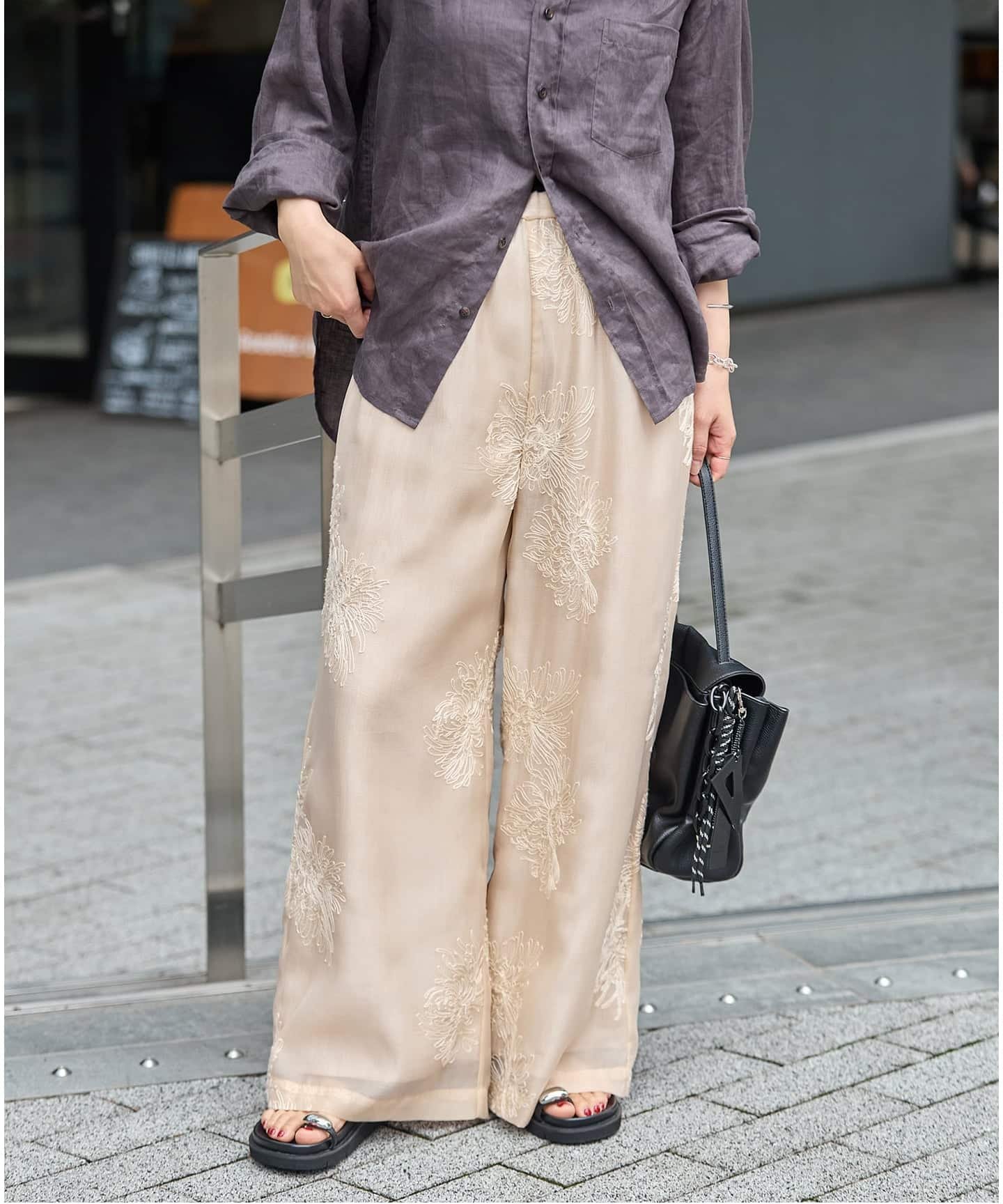 JOURNAL STANDARD 《追加3》シアーレースレイヤードパンツ ジャーナル スタンダード パンツ その他のパンツ ベージュ ホワイト ブラック