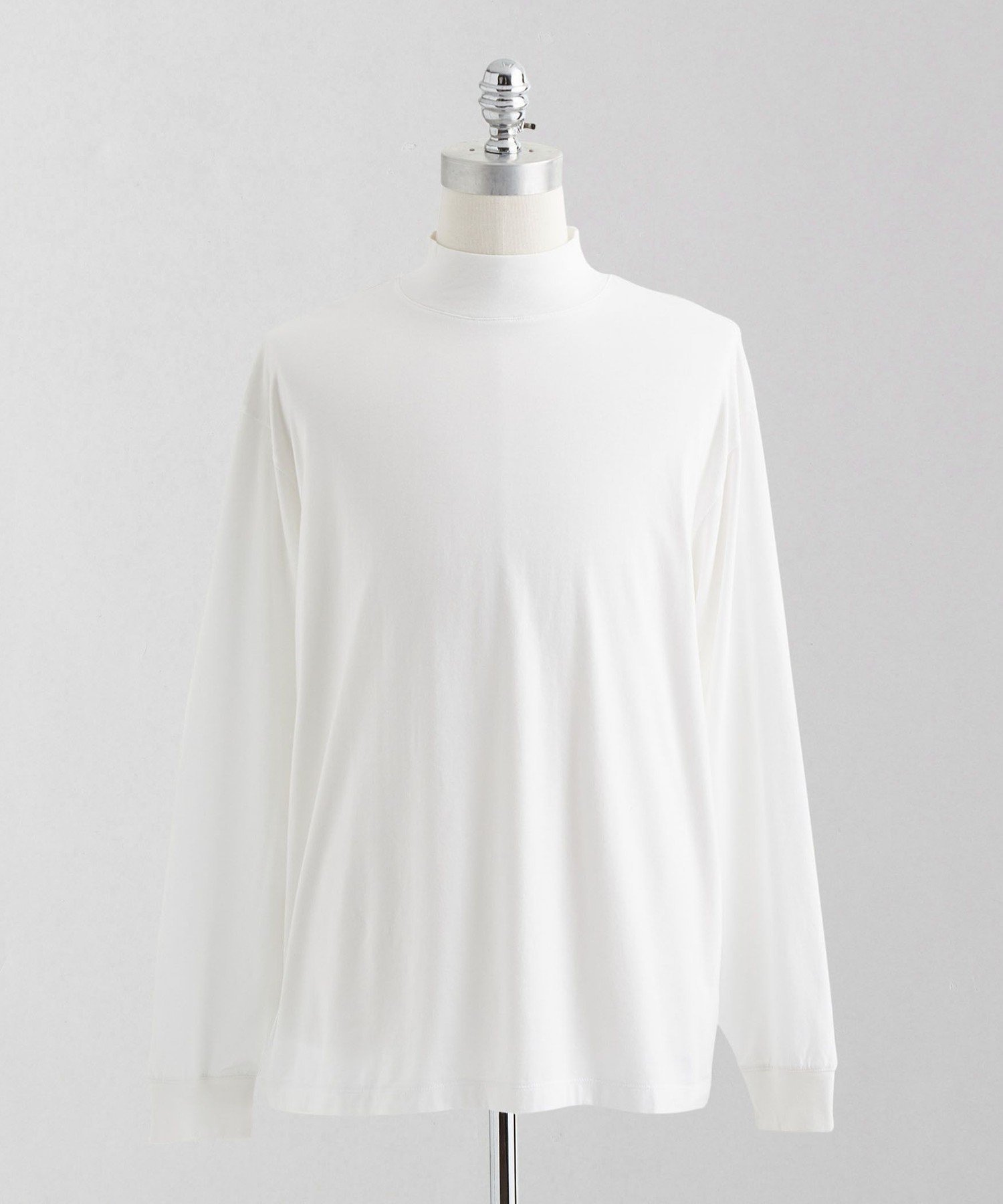 ＜LOEFF＞スビンコットン モックネック カットソー MEN'S ユナイテッドアローズ アウトレット トップス カットソー・Tシャツ ネイビー ホワイト ブラック グレー