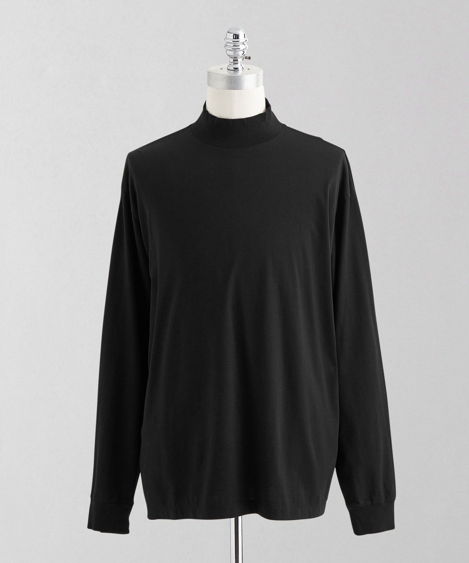 ＜LOEFF＞スビンコットン モックネック カットソー MEN'S ユナイテッドアローズ アウトレット トップス カットソー・Tシャツ ネイビー ホワイト ブラック グレー