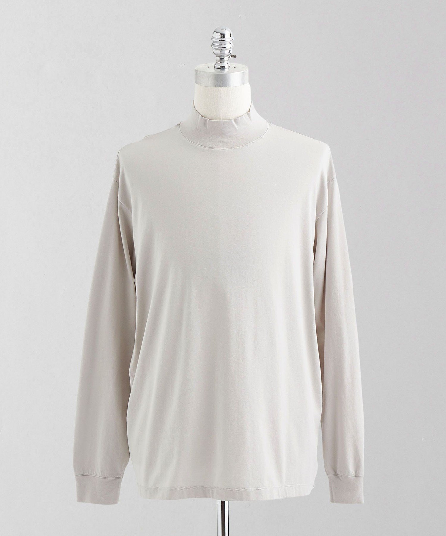＜LOEFF＞スビンコットン モックネック カットソー MEN'S ユナイテッドアローズ アウトレット トップス カットソー・Tシャツ ネイビー ホワイト ブラック グレー