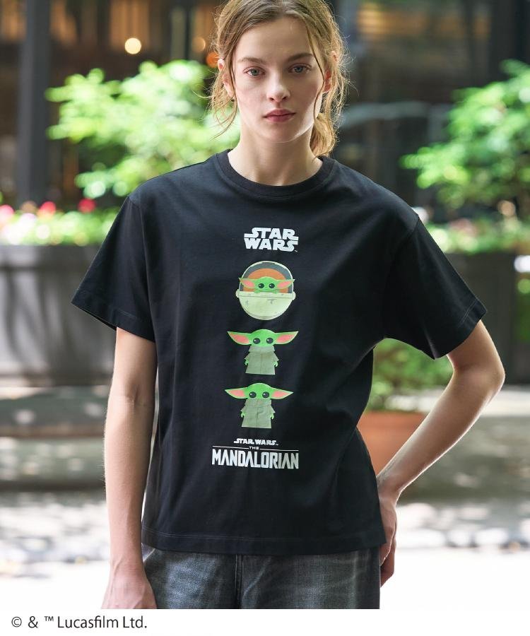 【接触冷感】STAR WARS グローグ グラフィックTシャツ ドレステリア トップス カットソー・Tシャツ グレー ホワイト ブラック
