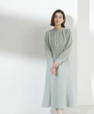 NATURAL BEAUTY BASIC パールポイントマーメイドワンピース 24SS ナチュラルビューティベーシック ワンピース ドレス ワンピース グリーン グレー ネイビー【送料無料】