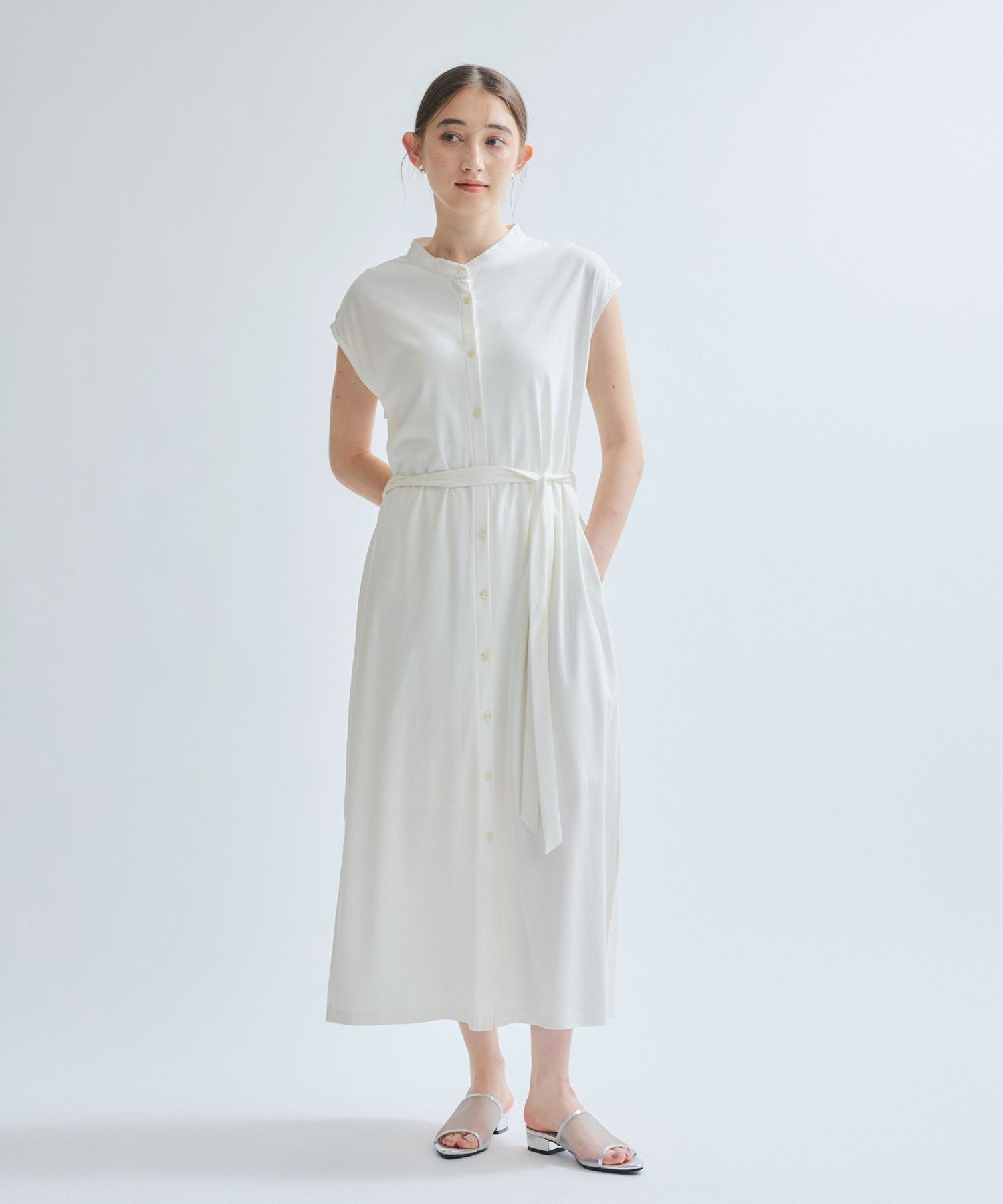 【SALE／40%OFF】ketty 汗染み防止カットワンピース≪洗濯機で洗える≫ ケティ ワンピース・ドレス ワンピース ブラック ホワイト【送料無料】のサムネイル