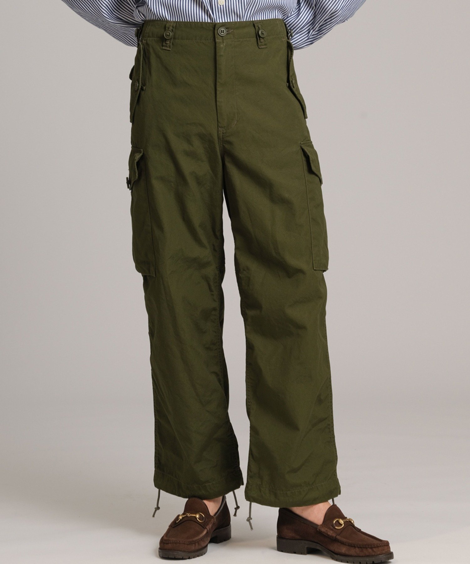 Johnbull Private labo 【Sewing Chop O'alls】CANADIAN ARMY TROUSERS ジョンブルプライベートラボ パンツ その他のパンツ グリーン【送料無料】