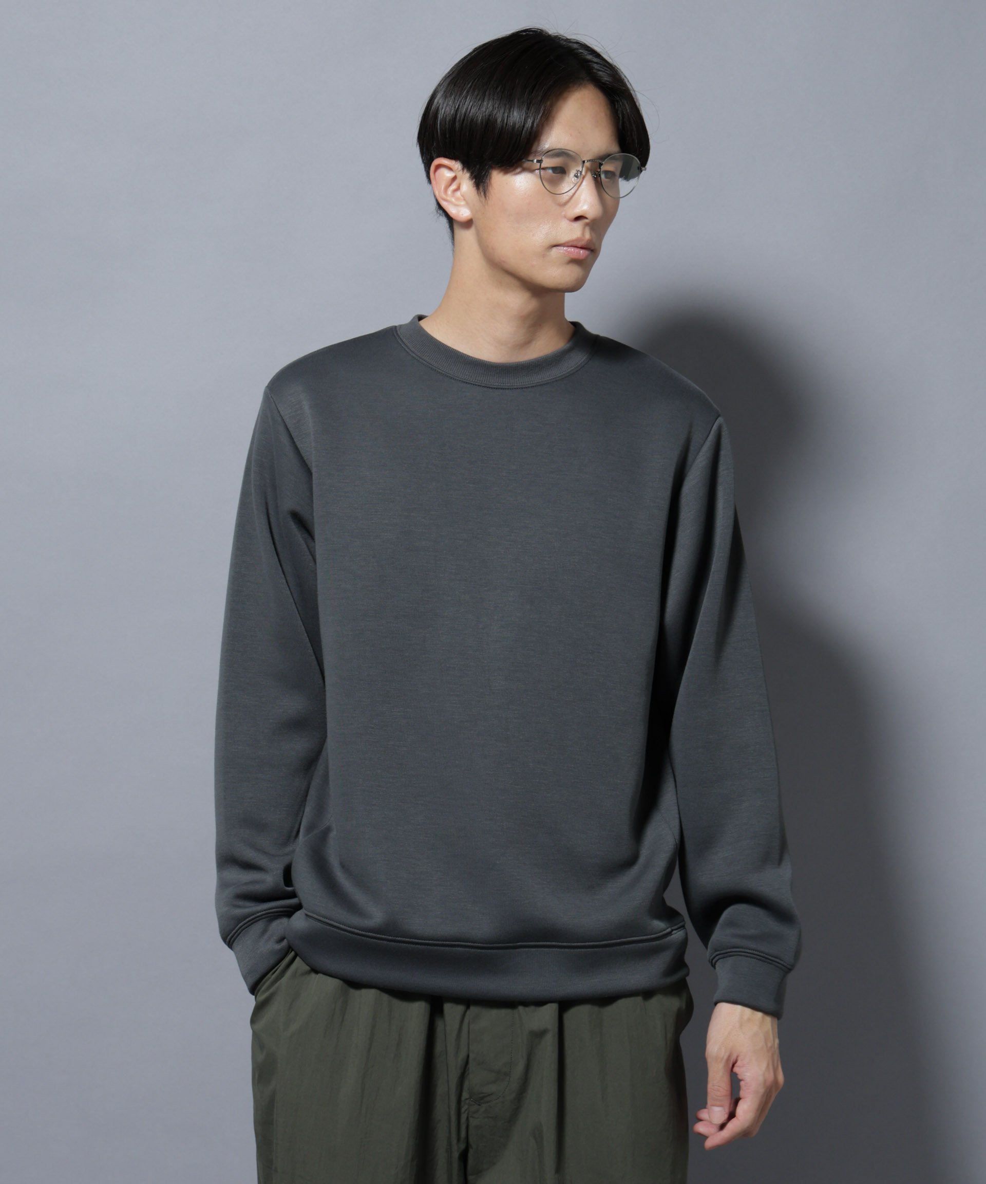 【SALE／25%OFF】NANO universe パネルダンボールプルオーバー 長袖(セットアップ可) ナノユニバース トップス カットソー・Tシャツ ブラック グレー ホワイト【送料無料】