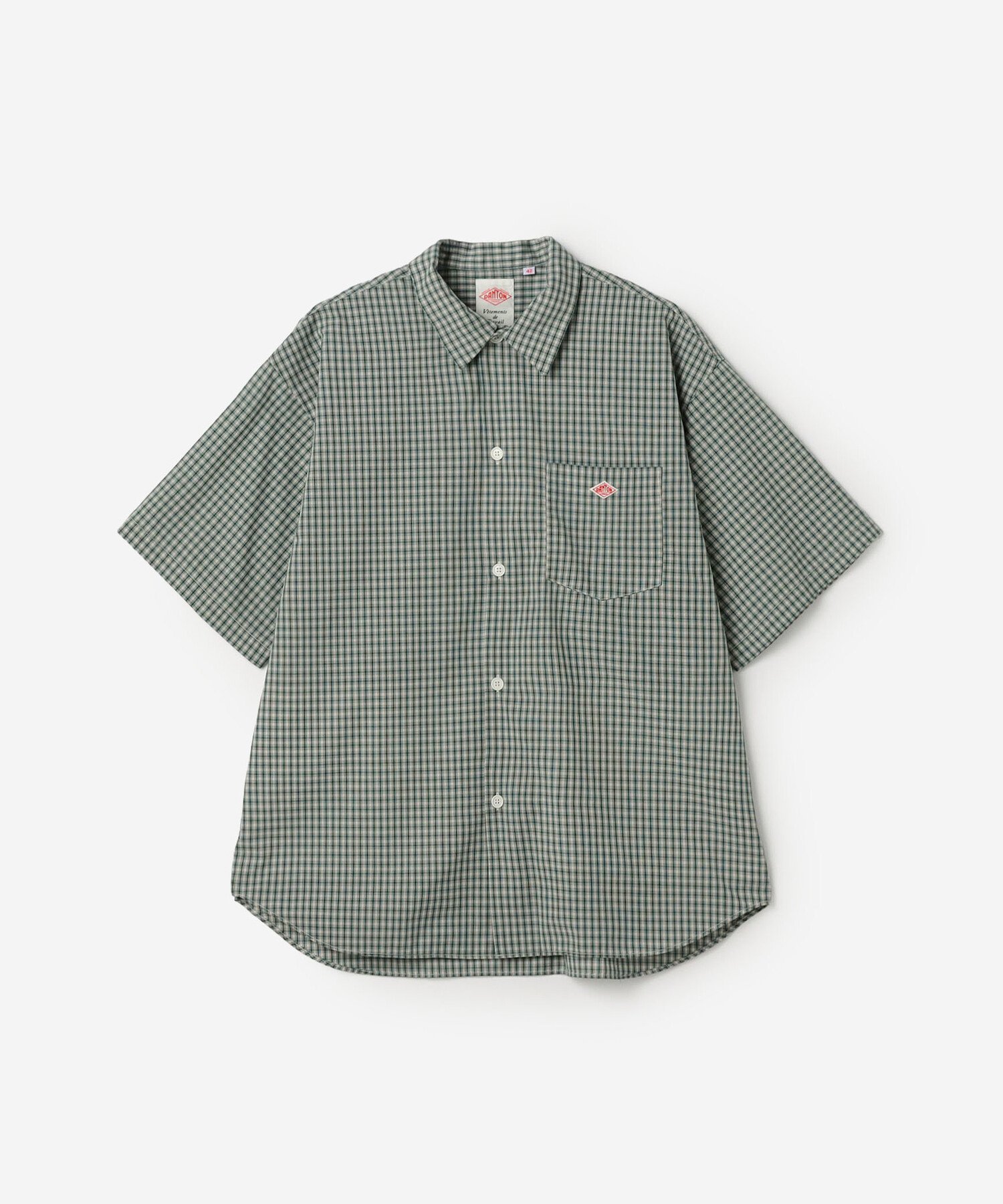 Bshop DANTON ｜ ボイルポプリン 半袖ワークシャツ MEN ビショップ トップス シャツ・ブラウス ネイビー グリーン【送料無料】