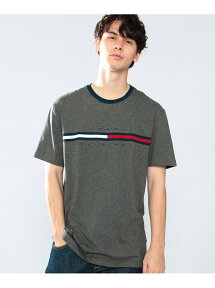 TOMMY HILFIGER TOMMY HILFIGER(トミーヒルフィガー) トミーヒルフィガーロゴTシャツ/TINO TEE ロゴ Tee カットソー 半袖 Tシャツ メンズ トミーヒルフィガー トップス カットソー・Tシャツ グレー レッド【送料無料】