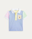 POLO RALPH LAUREN (ベビー)ストライプド オックスフォード メッシュ ポロシャツ ラルフローレン トップス ポロシャツ ブルー【送料無料】