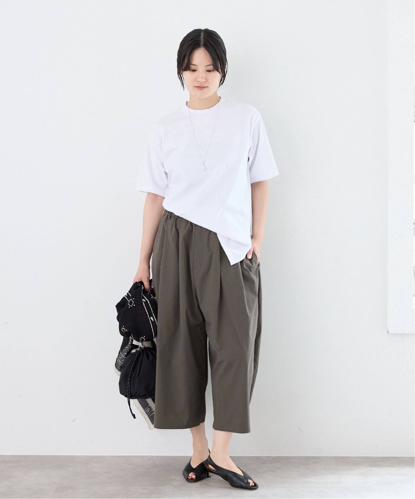 IENA 《UVカット/接触冷感》オーバルハーフパンツ イエナ パンツ その他のパンツ ホワイト グレー