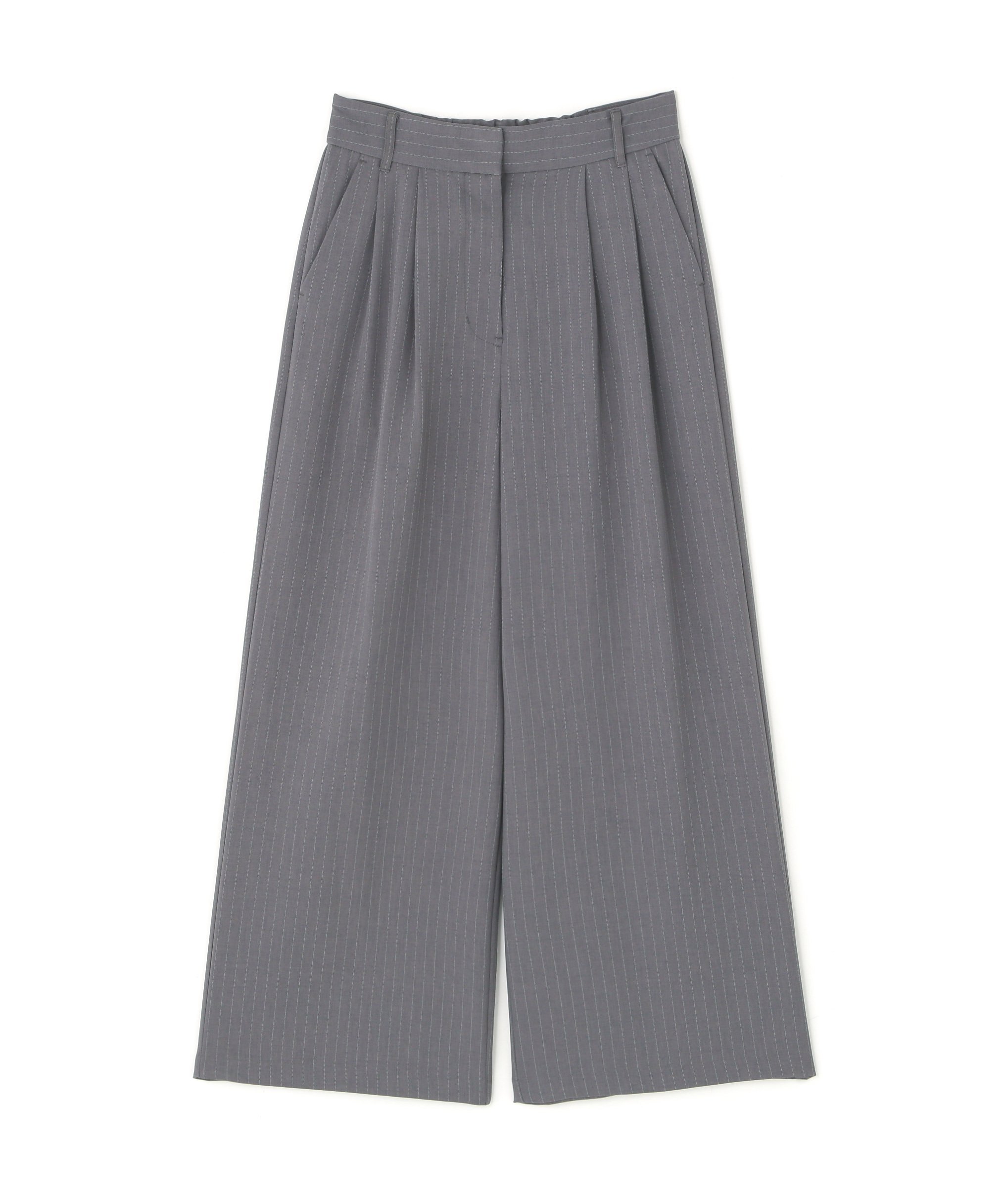 NATURAL BEAUTY BASIC ＜N.＞ストライプワイドパンツ ナチュラルビューティベーシック パンツ その他のパンツ ベージュ グレー