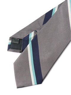 Silk Stripe Tie AF0351-91 91-44-0355-380: Grey Silk Stripe Tie AF0351-91 91-44-0355-380: Grey