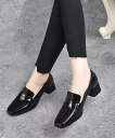 【SALE/37%OFF】Dewlily 【Dewlily】エナメル風パンプス アミュレット シューズ・靴 ローファー ブラック カーキグリーン【送料無料】
