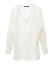 【SALE/60%OFF】Liesse ジョーゼットジャージトップス リエス トップス カットソー・Tシャツ ブラック ホワイト【送料無料】(4)