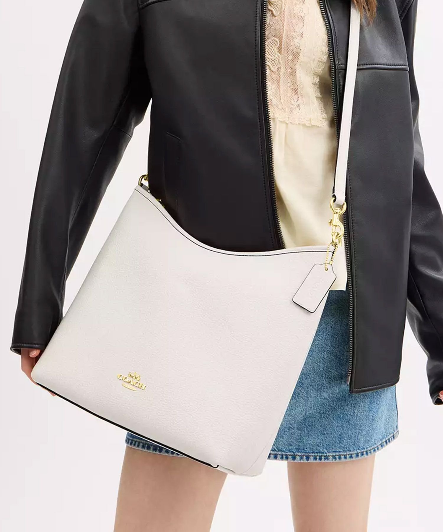 【SALE／55%OFF】COACH OUTLET 【公式】ローレル ラージ ショルダー バッグ コーチ　アウトレット バッグ ショルダーバッグ ホワイト【送料無料】のサムネイル