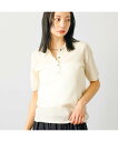 Rouge vif la cle 【MICA&DEAL/マイカアンドディール】sheer knit polo sh ルージュ・ヴィフ ラクレ トップス シャツ・ブラウス グレー ホワイト ネイビー【送料無料】