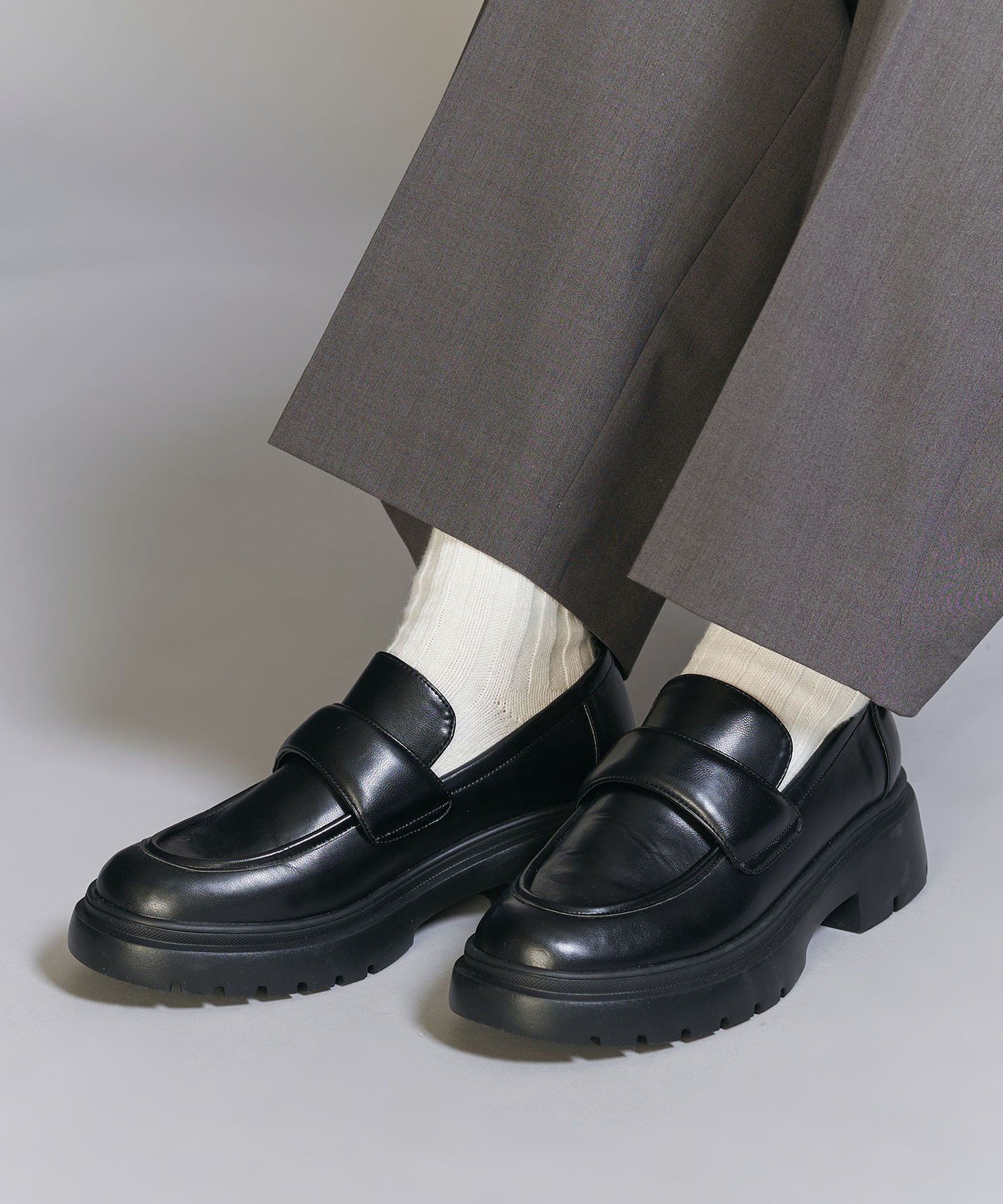 【SALE／30%OFF】BEAUTY&YOUTH UNITED ARROWS レザーライク ローファー -晴雨兼用- ユナイテッドアローズ アウトレット シューズ・靴 ローファー ブラック【送料無料】 stylife-15695820 Rakuten Fashion サンプル画像2