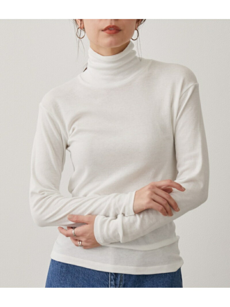 SALON adam et rope' 【Smile Cotton】タートルネックプルオーバー サロン アダム エ ロペ トップス その他のトップス ホワイト グレー ブラック ピンク【送料無料】