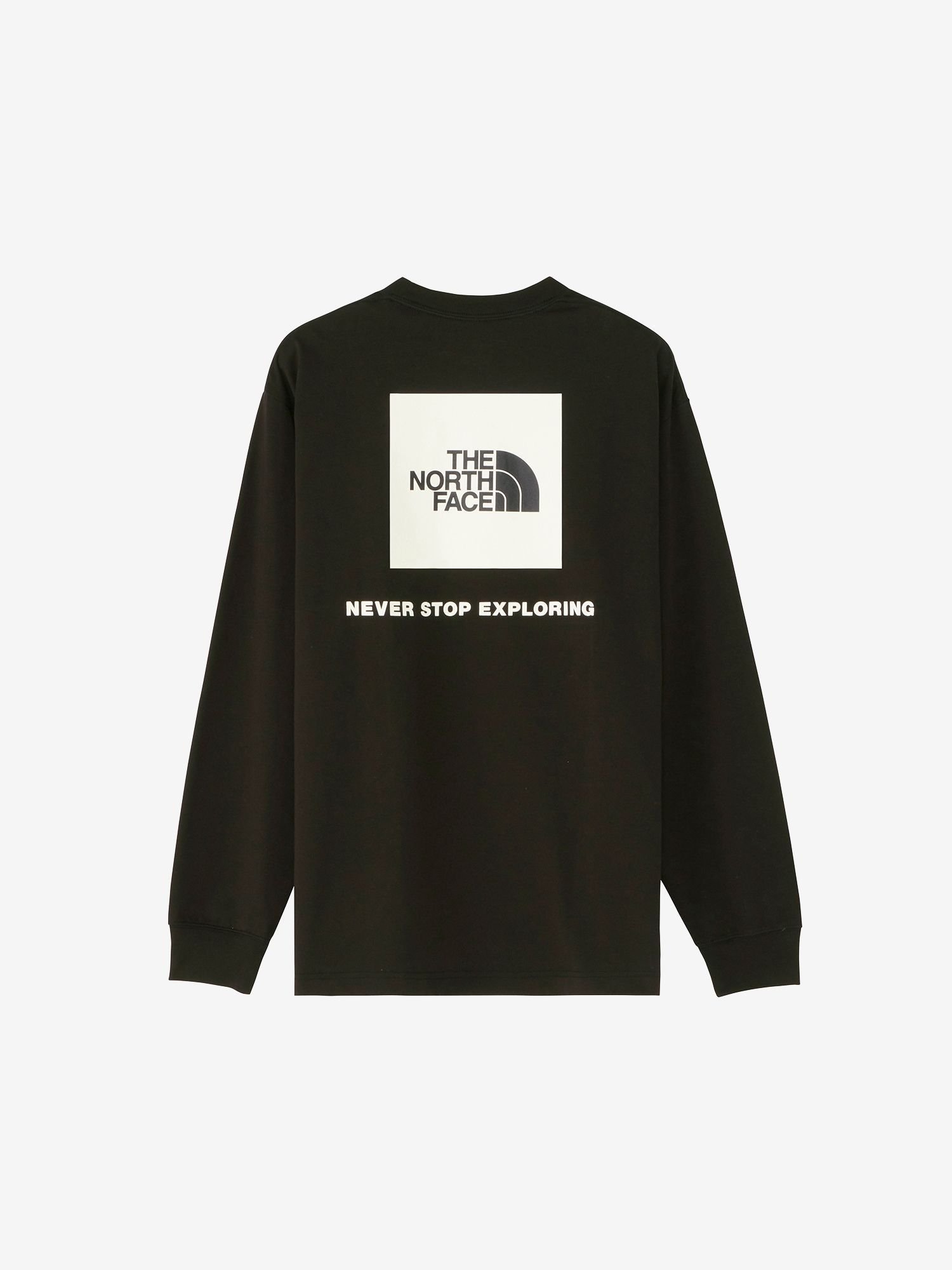 THE NORTH FACE ロングスリーブバックスクエアロゴティー ザ・ノース・フェイス トップス カットソー・Tシャツ ブラック ホワイト グレー