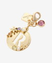 & chouette オーバルフラワーイニシャルファスナートップ(R) アンドシュエット ファッション雑貨 チャーム・キーチェーン ゴールド