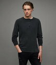 【SALE／40 OFF】ALLSAINTS (M)BODEGA LONG SLEEVE HENLEY T-SHIRT オールセインツ トップス カットソー Tシャツ ブラック【送料無料】