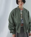 【SALE／30%OFF】Ray BEAMS Ray BEAMS / アームギャザー MA-1 24SS ビームス ウイメン ジャケット・アウター ブルゾン・ジャンパー カーキ ブラック【送料無料】