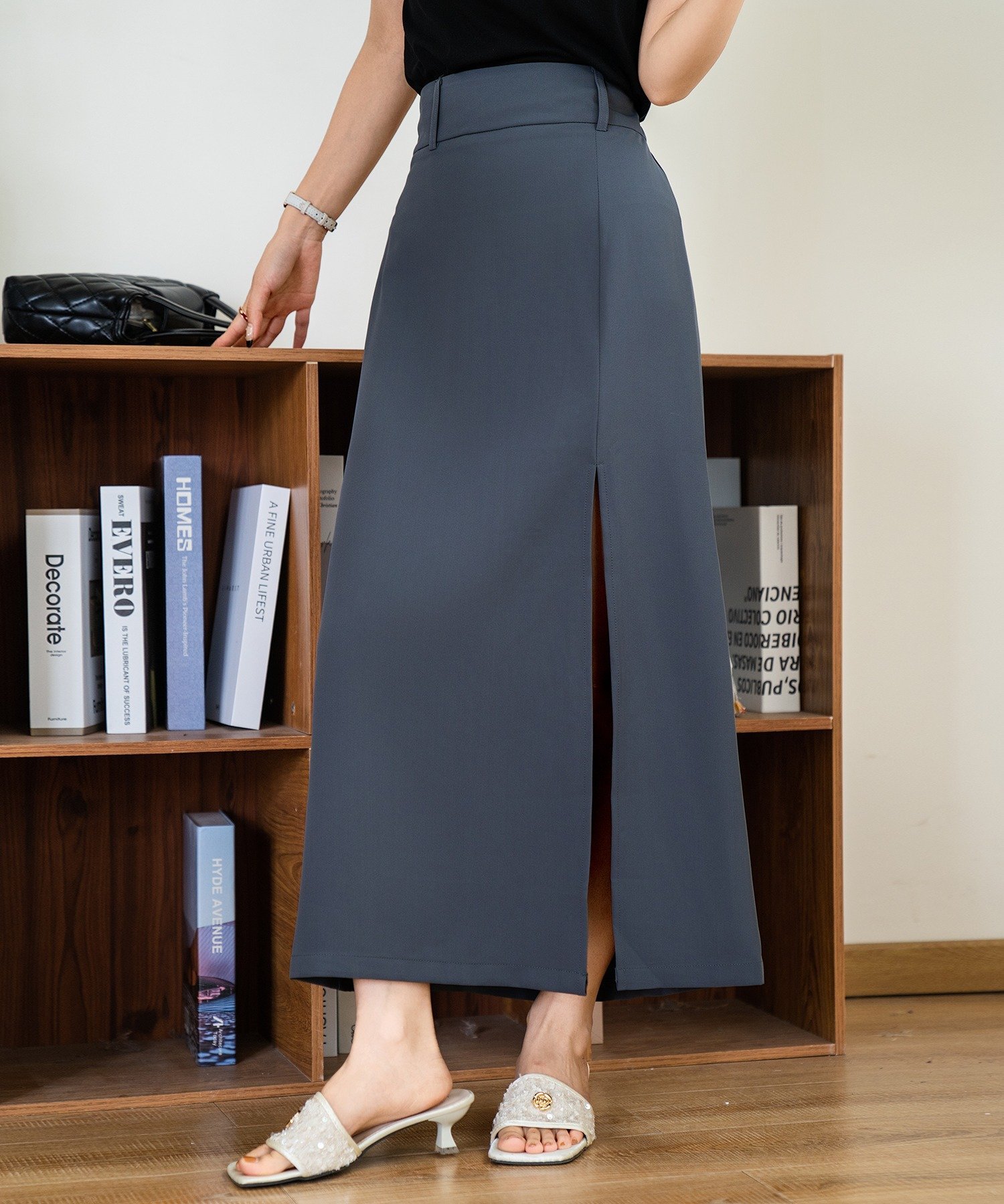 【SALE／20%OFF】BANICO 【Banico】ハイウエストロングスカート アイモハ スカート ロング・マキシスカート グレー ブラウン ブラック ベージュ【送料無料】