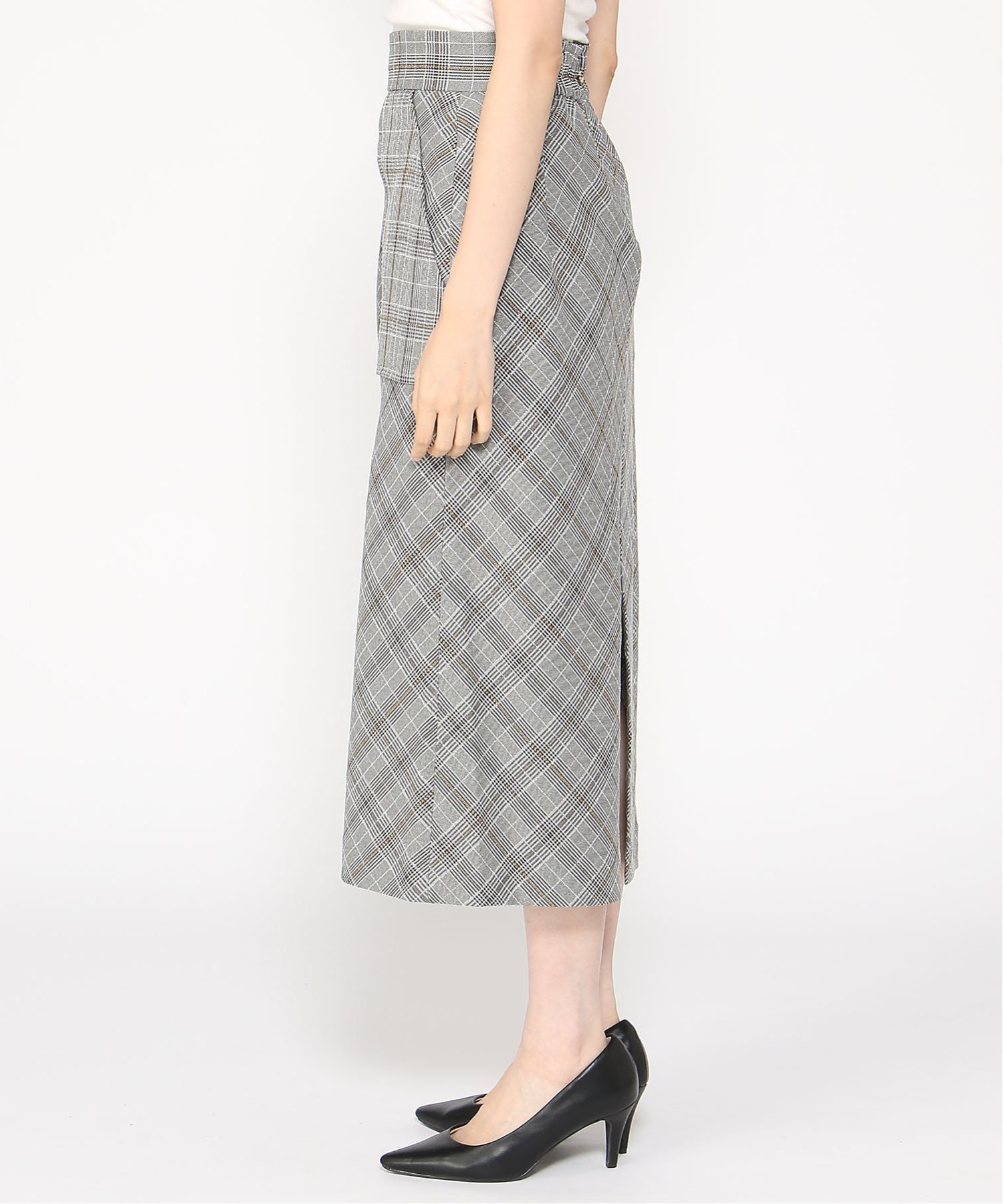 【SALE／30%OFF】Doubleface Tokyo アウトポケットタイトロングスカート ダブルフェーストーキョー スカート ロング・マキシスカート グレー ベージュ【送料無料】