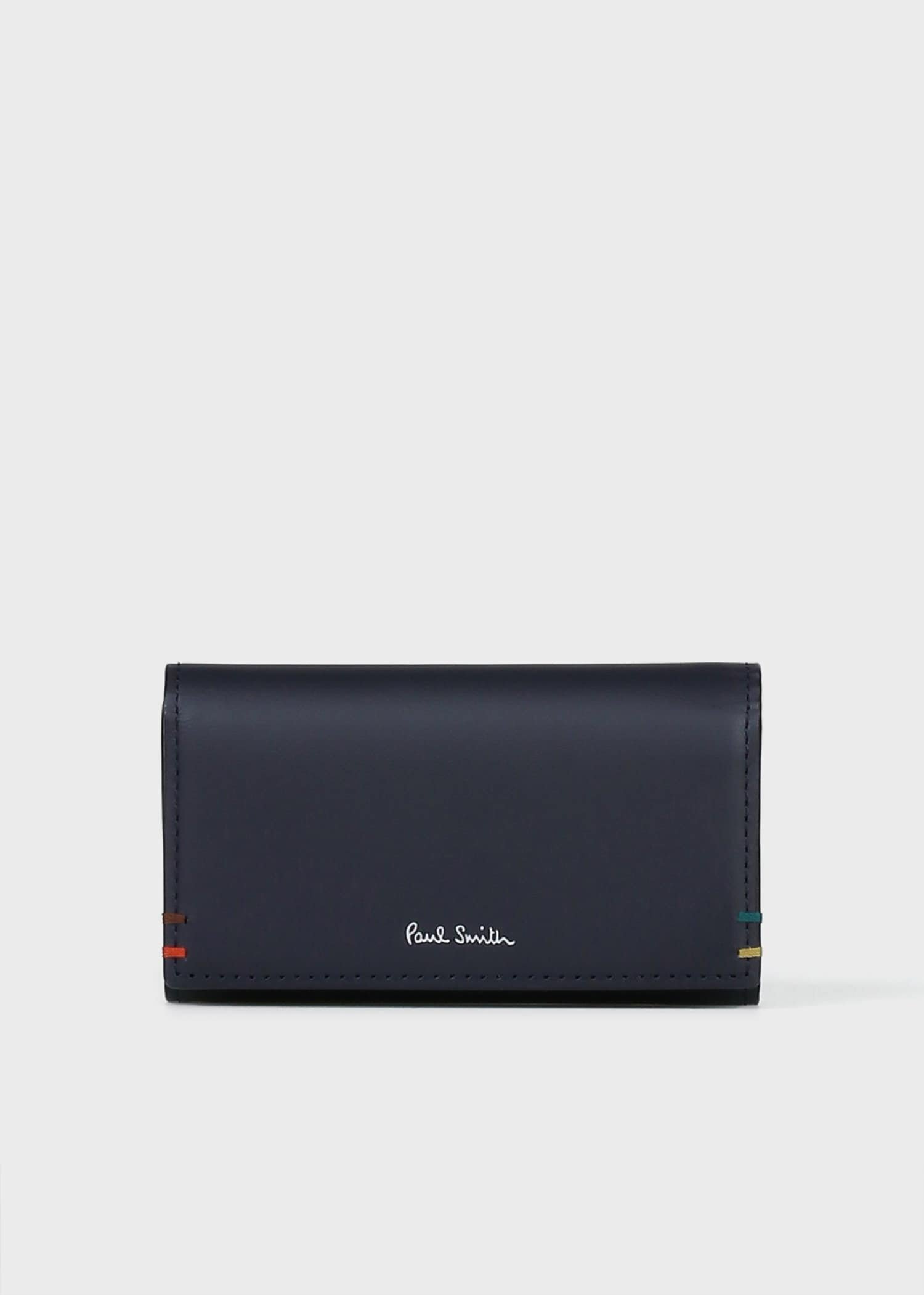 Paul Smith ハイライトステッチ キーケース ポール・スミス 財布・ポーチ・ケース 財布 ブラック ネイビー【送料無料】