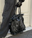 Chikashitsu + 【Chikashitsu +】antique like eco leather tote bag ネバーマインドザエックスユー/チカ...