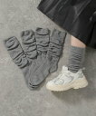 LAKOLE 【5足セット】ロングルーズソックス ラコレ 靴下・レッグウェア 靴下 ホワイト ブラック