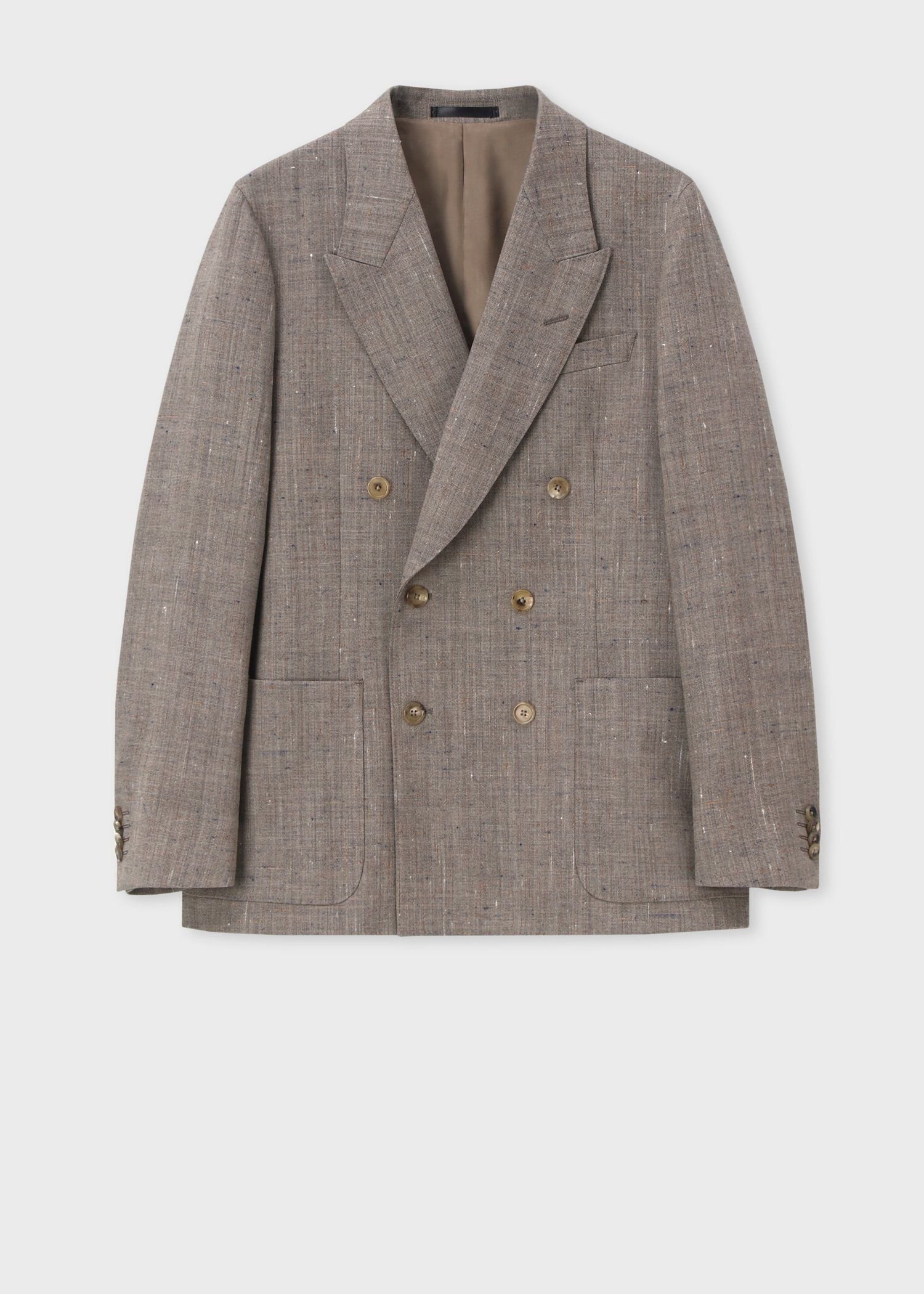 Paul Smith サマーネップツィード ダブルブレストジャケット ポール・スミス ジャケット・アウター テーラードジャケット・ブレザー ベージュ【送料無料】
