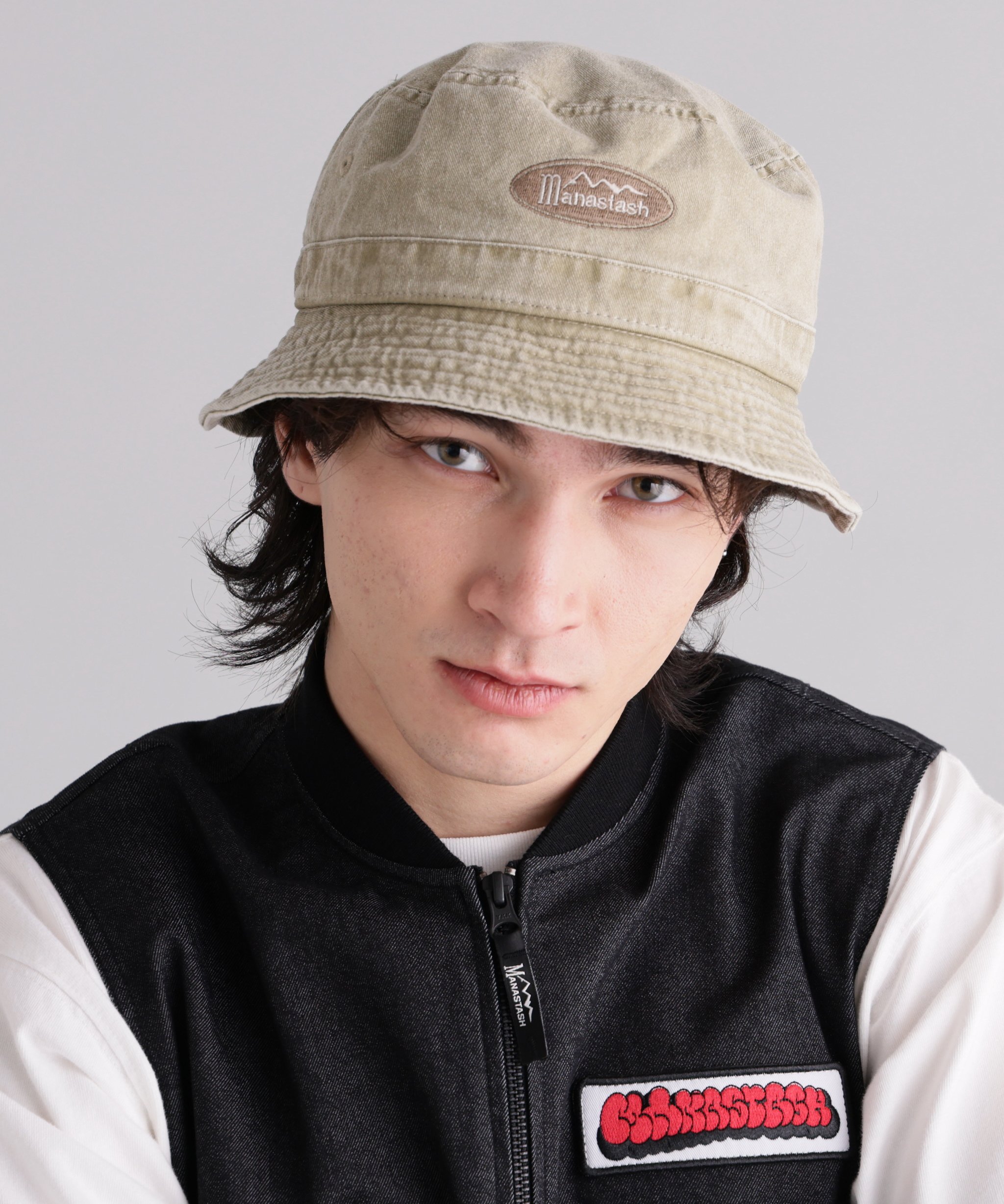 MANASTASH MANASTASH/マナスタッシュ/ORIGINAL LOGO BUCKET HAT マナスタッシュ 帽子 その他の帽子 オレンジ カーキグリーン ブラック【送料無料】