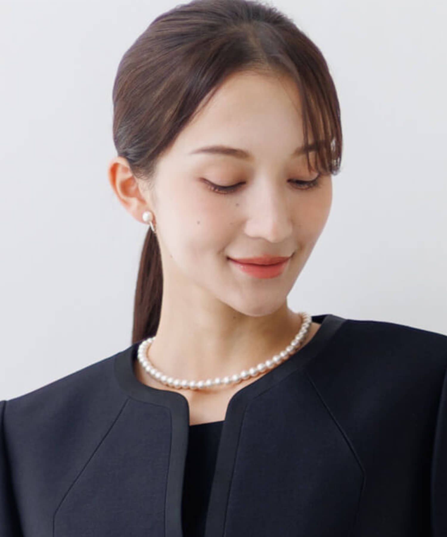 TOKYO SOIR 貝パールのネックレス,イヤリングセット フォーマル 喪服 礼服 結婚式 トウキョウソワール アクセサリー・腕時計 ネックレス ホワイト【送料無料】