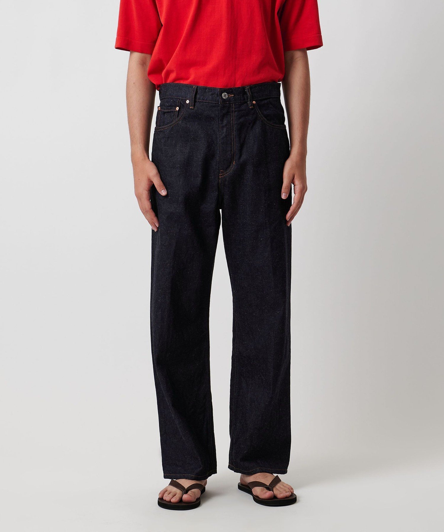 【SALE／40%OFF】UNITED ARROWS バギー デニムパンツ ユナイテッドアローズ アウトレット パンツ ジーンズ・デニムパンツ ネイビー【送料無料】
