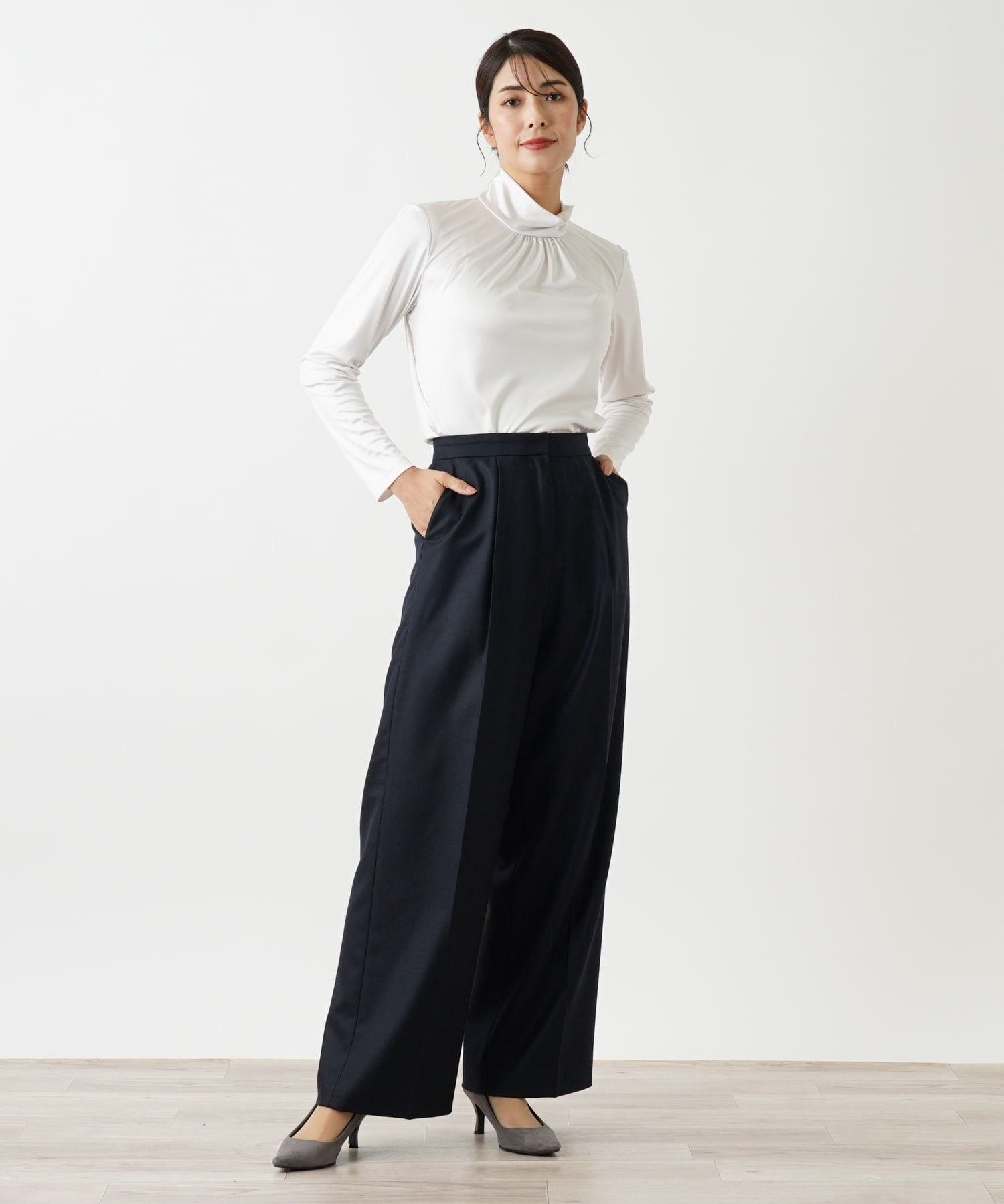 Leilian パンツ レリアン パンツ その他のパンツ ベージュ ネイビー