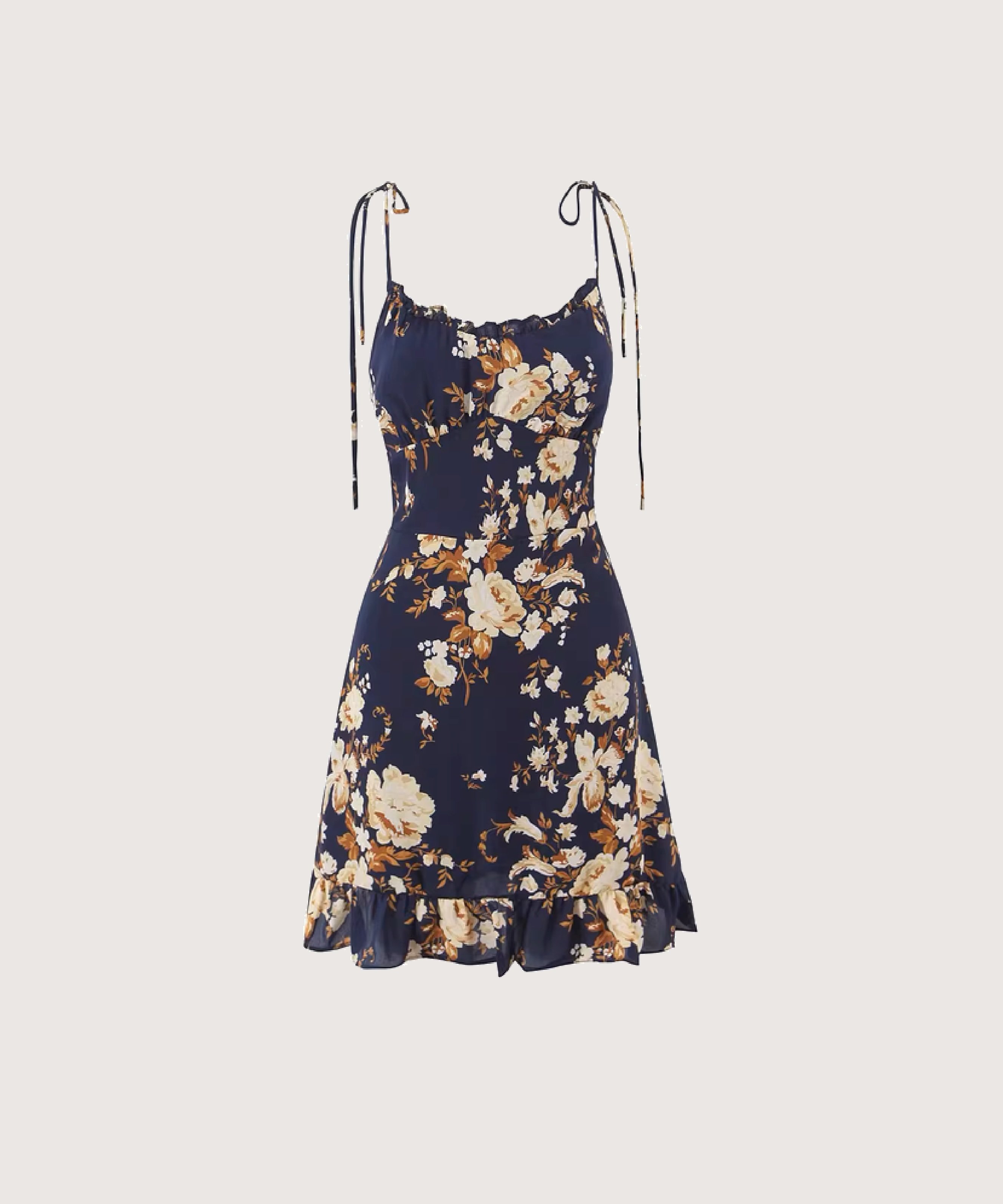 LA POMME petit Romantic Floral Cami Dress ラポミ・プチ ワンピース・ドレス ワンピース ホワイト ネイビー