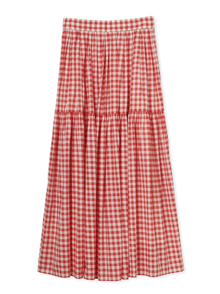 【SALE／50%OFF】Mila Owen 【ウォッシャブル】ギンガムチェックティアードマキシスカート ミラオーウェン スカート ロング・マキシスカート レッド【送料無料】 stylife-15742845 Rakuten Fashion パッケージ画像