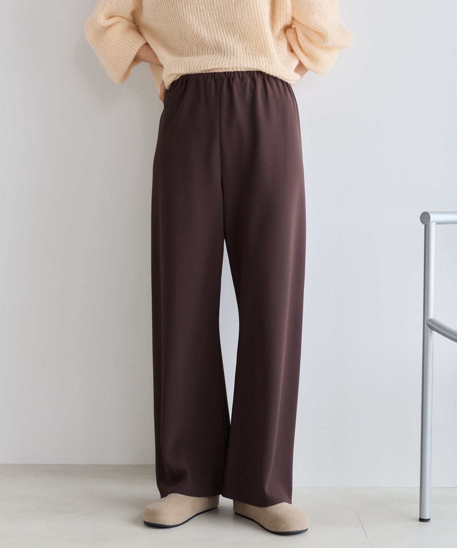 BARNYARDSTORM バイアスリラックスパンツ / マシンウォッシャブル 【WEB限定サイズL】 バンヤードストーム パンツ その他のパンツ ブラウン ブラック グレー【送料無料】