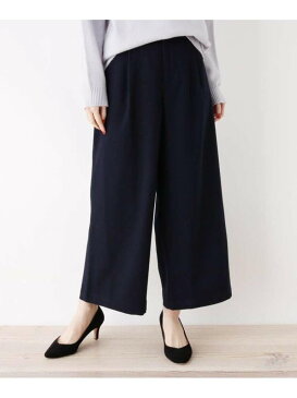 【SALE／50%OFF】SOUP 【大きいサイズあり・13号・15号】起毛ストレッチワイドパンツ スープ パンツ/ジーンズ フルレングス ホワイト グレー ネイビー【送料無料】