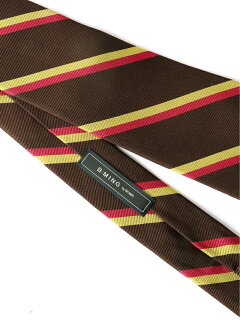 Silk Stripe Tie AF0353-91 91-44-0357-380: Brown Silk Stripe Tie AF0353-91 91-44-0357-380: Brown