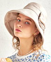 TOCCA 【UV90%以上カット・吸水速乾・接触冷感・抗菌防臭】BIG RIBBON WIDE BRIM HAT 帽子 トッカ 帽子 ハット ベージュ ブラック【送料無料】