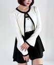 【SALE/60%OFF】Heather 配色カーディガン/キャミ2P ヘザー トップス ニット ブラック ホワイト グレー