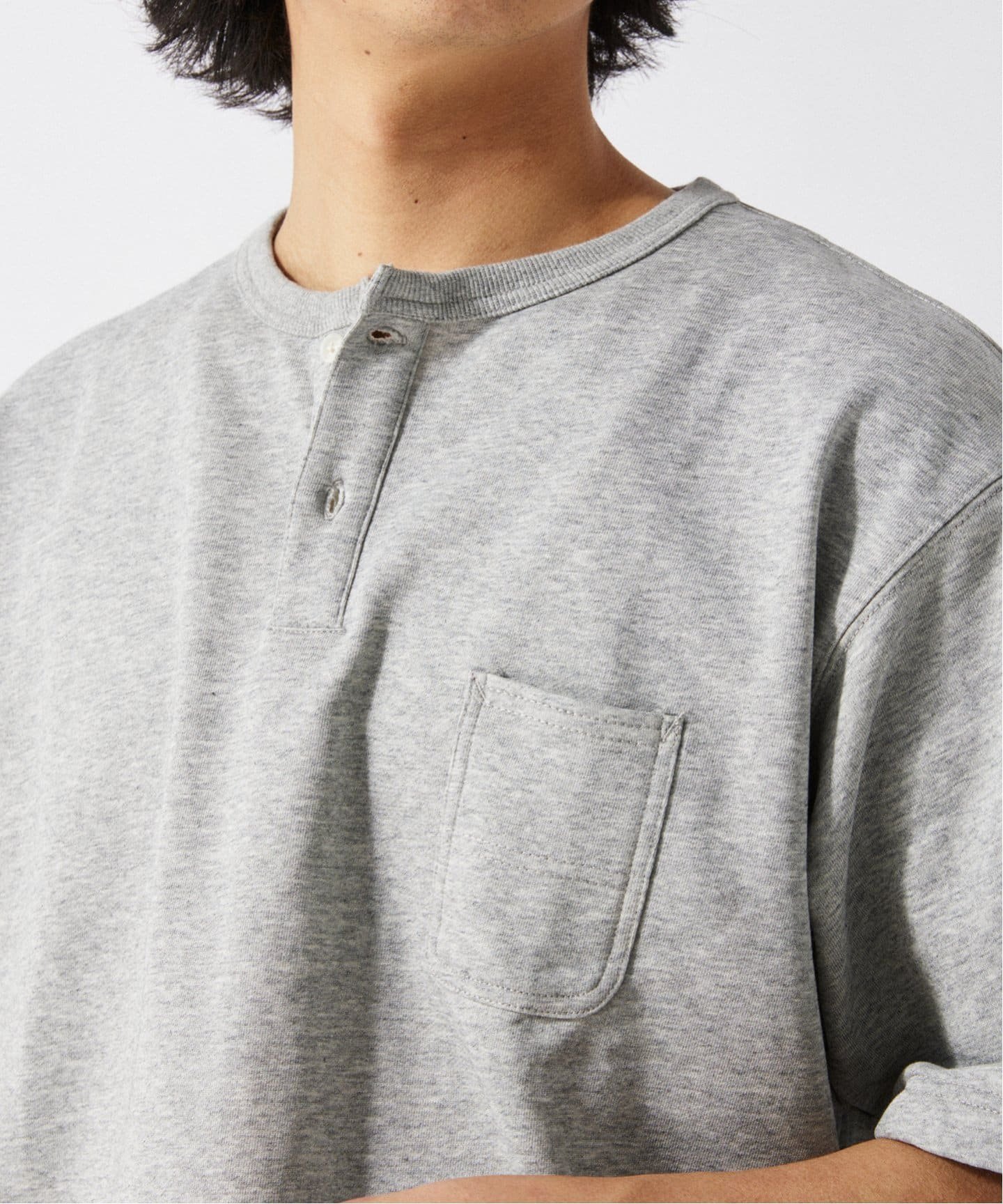 JOURNAL STANDARD relume コンパクトループ ヘンリーネック 半袖 スウェット ジャーナル スタンダード レリューム トップス カットソー・Tシャツ ベージュ ブラック グレー【送料無料】