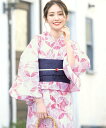 【SALE/50%OFF】SOUBIEN 浴衣2点セット レディース (浴衣+帯) ソウビエン 着物・浴衣・和装小物 浴衣 ピンク ホワイト【送料無料】