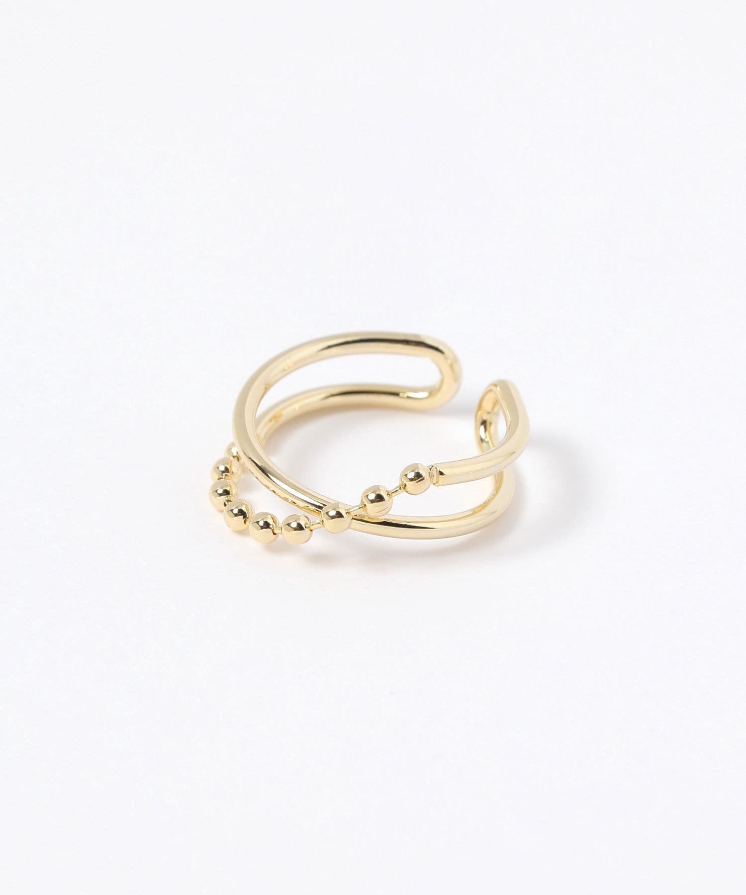 daily CLIP Line Ball Bead Ring Studio Clip Accessories & Watches Rings Gold Silver